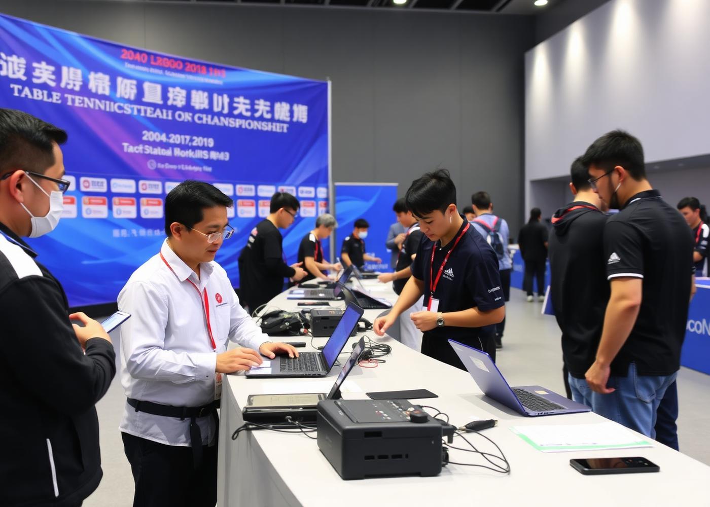 Tournament check-in desk